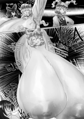 3girls bigger_female breast_expansion breast_growth breasts breasts_bigger_than_body breasts_bigger_than_head breasts_bigger_than_torso bursting_breasts co03but expansion female gigantic_breasts gigantic_nipples growth growth_drive growth_sequence hyper hyper_breasts hyper_genitalia massive_breasts no_bra ran_yakumo reimu_hakurei size_difference tagme talking text touhou yukari_yakumo