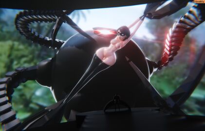 3d blender_(software) bob_parr breasts brown_hair combat elastic elastic_body elastigirl female helen_parr large_breasts latex male milf naked naked_female omnidroid robot shocked_expression smitty34 superpowers tagme the_incredibles trapped wide_hips