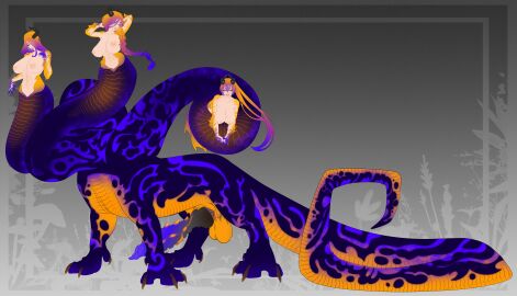 black_scales diplomacyraptor diplomacyraptor_oc dragon_cock futa_focus futa_only futanari horns hydra large_breasts large_cock mind_flayer monster monster_cock monster_futa monster_girl multiple_cocks multiple_heads non_mammal_taur orange_scales paws poison_(final_fight) psychic purple_scales ringwaldt scales tail talons taur thick thick_legs thick_tail thick_thighs white_skin