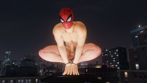 1boy ass balls baraadicts big_ass big_balls big_butt big_penis gay_sex male male_only marvel marvel_comics nude nude_edit nude_male penis solo spider-man spider-man_(ps4) spider-man_(series)