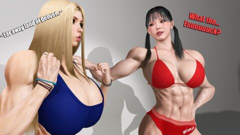 2girls 3d asian asian_female ass big_ass big_breasts big_thighs breasts bust busty chest curvaceous curvy curvy_figure female hannah_reese hips hourglass_figure huge_ass huge_breasts huge_thighs japanese japanese_female large_ass large_breasts large_thighs legs light-skinned_female light_skin mature mature_female mila_aki muscular muscular_female original original_character original_characters sevenarts sevenverse slim_waist thesevenartsx thick thick_hips thick_legs thick_thighs thighs voluptuous waist wide_hips