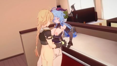 1boy 2girls aether_(genshin_impact) animated anti-ntr balls ballsack bed big_breasts big_cock big_penis blonde_hair blonde_hair_male blonde_male blue_hair blue_hair_female breasts breasts_out cock female female_penetrated ganyu_(genshin_impact) genshin_impact hair horn horns hoyoverse huge_cock koikatsu large_balls large_cock large_penis large_testicles light-skinned_female light-skinned_male light_skin male male/female male_penetrating male_penetrating_female mihoyo no_sound penetration penis sex standing standing_position standing_sex stealth stealth_sex straight straight_sex tagme vagina vaginal_penetration vaginal_sex vein veins veins_on_cock veins_on_dick veins_on_penis veiny_penis video xianyun_(genshin_impact)