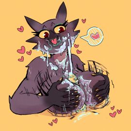 2024 absurd_res anthro areola big_areola big_breasts black_areola black_body black_scales blush blush_lines bodily_fluids breast_play breasts cum cum_on_breasts cum_on_face cum_on_hand cum_on_neck cum_on_own_belly cum_on_shoulder cum_string cumshot currentlytr_ash disembodied_penis duo ejaculation excessive_cum excessive_genital_fluids eyelashes faceless_character faceless_male female female_anthro female_focus fish genital_fluids genitals glans head_tilt hearts_around_body hi_res humanoid_genitalia humanoid_penis lipstick lipstick_on_breast lipstick_on_penis looking_down makeup male male/female marine motion_lines multicolored_body multicolored_scales open_mouth penis pink_tongue purple_body purple_scales red_eyes scales seahorse sex simple_background smeared_lipstick snout solo_focus speech_bubble syngnathid syngnathiform teal_lipstick titjob tongue tongue_out two-tone_body two-tone_scales yellow_background yellow_glans yellow_penis yellow_sclera