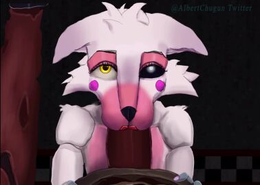 1girls 2d animated blowjob devilsfoxy fangle fellatio female five_nights_at_freddy's foxy_(fnaf) foxyxmangle furry large_penis male male_pov mangle_(fnaf) meta no_sound oral penis pov straight video