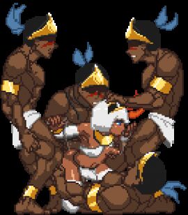 1girls 4boys airtight all_three_filled anal anal_sex animated animated_image blowjob breast_grab breasts breasts_out brown_skin cowgirl_double_penetration cowgirl_position dark-skinned_female dark-skinned_male dark_skin double_penetration fellatio female female_on_top female_penetrated fivesome gangbang hand_on_head handjob handjob_while_penetrating male mmmmf_fivesome multiple_boys multiple_males muscular muscular_male oral penis pixel_animation pixel_art princess_ish princess_reconquista pussy short_hair sorry_carl sucking sucking_penis thighhighs transparent_background tribal tribal_clothing tribal_male tribesman triple_penetration vaginal_penetration white_hair