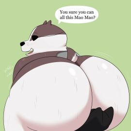 1:1 2022 absurd_res anal anthro ass badger badgerclops big_ass big_butt black_body black_ears black_fur black_nose brown_body brown_ears brown_fur brown_tail cartoon_network colossalstars cybernetic_arm cybernetic_limb cybernetics cyborg digital_media_(artwork) domestic_cat duo english_text eye_patch eyewear facesitting felid feline felis fur green_background hi_res huge_ass huge_butt looking_back machine male male/male mammal mao_mao:_heroes_of_pure_heart multicolored_body multicolored_fur mustelid musteline onomatopoeia oral rear_view rimming sex shaking shaking_ass shaking_butt sheriff_mao_mao_mao short_tail simple_background sitting_on_another sound_effects tail teeth text thick_thighs three-quarter_view tongue two-tone_body two-tone_fur two-tone_tail white_body white_fur white_tail