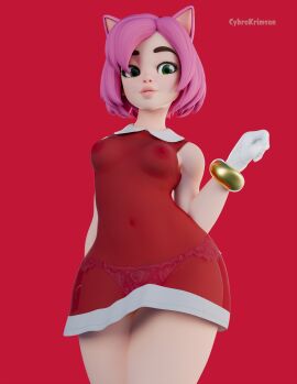 3d amy_rose cybrokrimson female humanized humanoid see-through_clothing sonic_(series) sonic_the_hedgehog_(series)