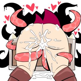 2023 absurd_res ass big_ass big_butt breasts chest female huge_ass huge_breasts mimic mimic_chest mojo_montebon monster original original_character tagme tentacle tentacle_on_female thick_thighs trixie_(mojo_montebon) wide_hips