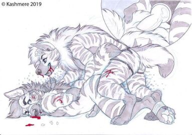 2019 accessory after_fight anal anal_sex anthro arms_tied arms_tied_behind_back ass ass_up blood_in_mouth bodily_fluids bondage bound claws close-up defeat_sex defeated dominant dominant_female duo ear_piercing erection eye_contact feet_tied female female_dominating_male flower flower_in_hair from_behind_position genital_piercing genitals gina_(darkspot) hair hair_accessory hair_grab hyena jairus jockey_position kashmere looking_at_another male male/female male_penetrated mammal muzzle_(object) muzzled object_in_ass pawpads paws pegging penetration penis penis_piercing piercing pinned pinned_to_ground plant prince_albert_piercing prone_bone_position questionable_consent rough_sex sex sex_shot sex_toy sex_toy_in_ass sex_toy_insertion sex_toy_penetration simple_background strap-on strapon striped_hyena stripes submissive submissive_male tape tape_muzzle toe_claws touching_hair toying_partner traditional_media_(artwork) wounded