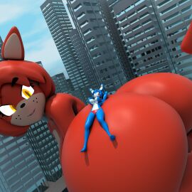 2girls 3d 3d_(artwork) 3d_render anthro anthro_on_anthro ass ass_bigger_than_head big_ass big_body big_butt big_butt_(female) big_female black_nose blender blender_(software) blue blue-haired_female blue_hair blue_skin blue_skinned_female bonnie_(fnaf) bonnie_(fnia) breasts building building_background buildings bunny_ears bunny_girl city city_background cloud clouds cometfnia feet female female_on_female five_nights_at_freddy's five_nights_in_anime fnaf fnia fox_ears fox_girl foxy_(fnaf) foxy_(fnia) freckles_on_face giant_female giantess green-eyed_female green_eyes head_turned legs looking_at_each_other looking_back panties red-haired_female red_cheeks red_hair red_skin red_skinned_female relaxing rule_63 scottgames shiny_ass small_female smile smiley_face smiling_at_each_other smiling_at_partner soles staring_at_partner toes toy_bonnie_(fnaf) toy_bonnie_(fnia) turned_around yellow-eyed_female yellow_eyes