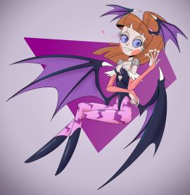 1girls bat_wings cosplay darkstalkers demon emmy_the_robot female female_only fluids flying full_body head_wings molly_the_nandroid morrigan_aensland morrigan_aensland_(cosplay) robot_girl stradivarius succubus wings