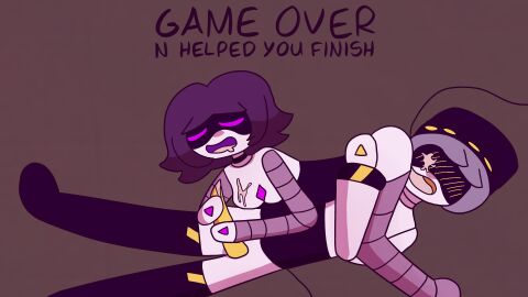 1boy 1girls 2d 69 artist_request cum cum_on_face disassembly_drone english_text female glitch_productions humanoid male male/female murder_drones n_(murder_drones) nuzi robot robot_boy robot_girl robot_humanoid screen_face sex sprinklesofsins straight tagme text uzi_(murder_drones) worker_drone