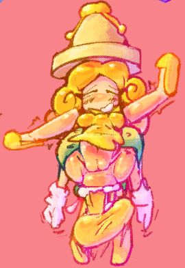 aerobroc_(artist) ass bitwily blush condiment cum cum_in_ass cumflation cute fucked_silly inflation legs_up limp_arms mob_face mustard sauce shaking simple_background simple_eyes smile stomach_bulge wily_(bitwily)