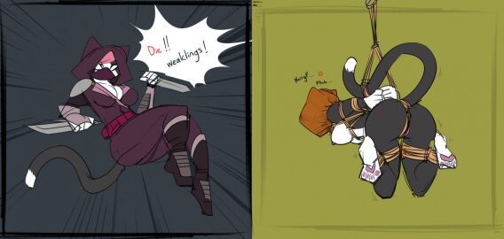 angry angry_sub anthro_only arms_behind_back assassin bad_end bad_ending bag_over_head bondage bound bound_and_gagged captured captured_villainess cat_girl catgirl clothed colored colored_sketch comic damsel_in_distress defeated defeated_villainess defiant defiant_sub dialogue domination dungeons_and_dragons english_text enslaved feline female female_focus female_only femsub forced_exposure forced_submission frustrated gagged helpless humiliation imminent_rape imminent_sex instant_loss instant_loss_2koma kidnapped male maledom nude nude_female oc original_character panels peril punishment restrained rope rope_bondage sad sad_sub scared sex_slave slave slave_girl sole_female solo speech_bubble story surprised suspension suspension_bondage taunting text thief tied_up time_lapse uncomfortable unhappy unhappy_female usercollecto villainess worried zinni zinnick