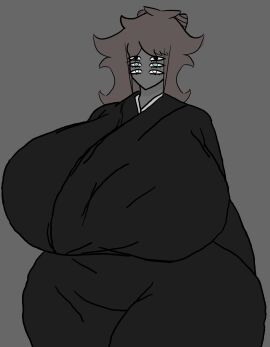 1girls 6_eyes ass black_eyes black_kimono blue_eyes breasts brown_hair color colored eyelashes female goinksploink grey_skin hair_buns huge_ass huge_breasts huge_thighs hyper hyper_ass hyper_breasts hyper_thighs multi_eye original original_character sen_(goinksploink) solo solo_female thighs white_eyes wide_hips