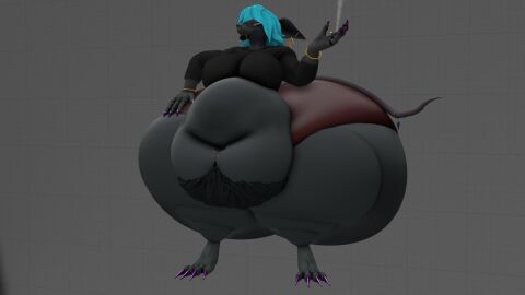 3d anthro anthro_female anthro_focus anthro_only ass bbw big_ass big_breasts blue-haired_female blue_hair breasts bubble_ass bubble_butt fat fat_belly fat_female female furry furry_female furry_only huge_ass huge_breasts kingofthekabuto maddie_rattie milf obese overweight queenofthekabuto tagme thick_thighs trans_woman transfem wide_hips