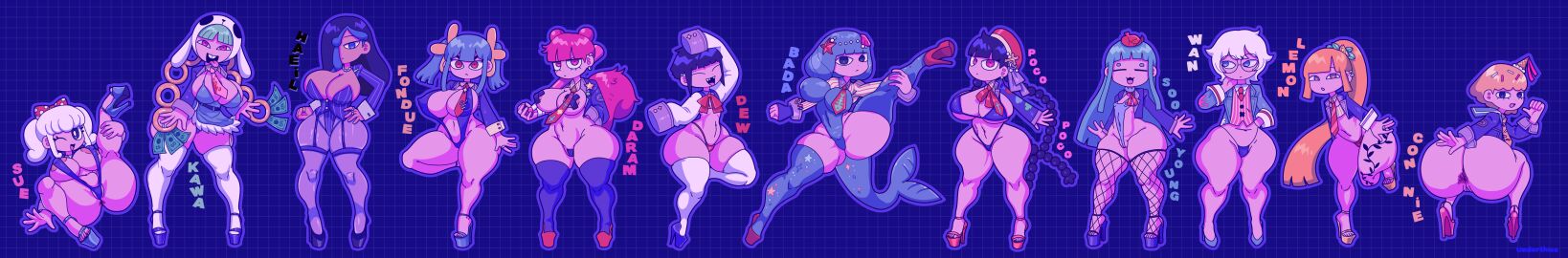 anus_peek ass background bada_(underfity) big_breasts bikini bimbo black_hair blue_hair breasts connie_(underfity) dark-skinned_female dark_hair dark_skin dew_(underfity) dharam_(underfity) edit female fondue_(underfity) haeil_(underfity) hat high_heels kawa_(underfity) legs lemon_(underfity) letter magenta_hair merfolk mermaid money open_mouth orange_hair piercing platform_heels pocopoco_(underfity) shu_(underfity) sling_bikini slingshot_swimsuit small_breasts sooyoung_(underfity) squirrel_tail stockings tagme tail tattoo thecon thicc thick_thighs thong twintails underfity wan_(underfity) white_hair