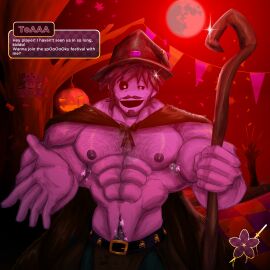 1male anthro anthropomorphic armpit_hair armpit_hair_peek bara bara_tiddies cape chest_hair daddy dilf eternal_towers_of_hell gay hairy hairy_male halloween halloween_costume halloween_theme happy_trail hi_res high_resolution juke's_towers_of_hell killbrick_particles killbricks looking_at_viewer looking_pleasured male male_only muscle muscles muscular muscular_male musk_clouds pecs pubic_hair purple_skin reaching_out reaching_towards_viewer roblox roblox_game robloxian solo toaaa_(jtoh) towerhuman_(jtoh) wholesome wizard wizard_hat
