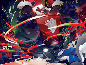 air_skunk anthro balls balls_outline bulge butt_crush crush defeated detailed_bulge duo fighting_ring genital_outline kindofabigseal lying male male/male mammal mephitid obese obese_anthro obese_male on_back overweight overweight_anthro overweight_male penis penis_outline ray_rhythmus size_difference skunk skunk_tail stinkface tail thick_tail wrestling