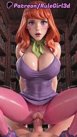 1boy ai_generated animated arms_behind_back book bookshelf breasts camisole cartoon_network cleavage clitoris closed_mouth clothed_female_nude_male clothed_sex covered_nipples cowgirl_position crotchless daphne_blake disney dress eyeshadow facial_mark female hairband halloween huge_breasts indoors large_breasts library lips long_hair looking_at_viewer loop looping_animation makeup mascara motion_lines no_panties nose nude one_eye_closed orange_hair pantyhose patreon_username penis pink_lips pink_pantyhose pov purple_dress purple_eyes purple_footwear purple_hairband pussy rulegirl3d scarf scooby-doo sex shoes short_dress solo_focus spaghetti_strap spread_legs squatting_cowgirl_position straddling straight tagme torn_clothes torn_pantyhose uncensored vaginal_penetration veins video warner_brothers web_address whisker_markings