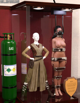 3d bound bound_arms bound_legs completely_nude female mannequin nude nude_female rey star_wars thejpeger trophy_case