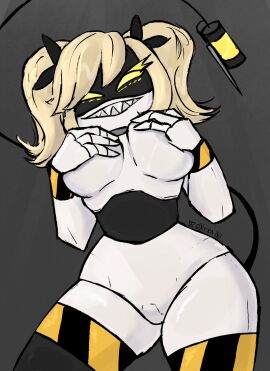 1girls 2d breasts completely_nude female female_only grabbing_own_breast humanoid humanoid_female humanoid_only j_(murder_drones) murder_drones nude nude_female oxtra robot robot_girl robot_humanoid screen_face solo