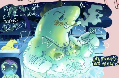 2boys 2d alcohol arm_hair big_nipples blush body_hair breasts charlie_(smiling_friends) chest_hair cigarette critter_(smiling_friends) cross_necklace digital_media fat fat_male grin hairy happy_trail hot_spring looking_smug male male_breasts male_only male_with_breasts margarita moobs my_eyes_are_up_here necklace nipple_piercing nipples overweight piercing pim_(smiling_friends) possibly_gay self_upload sillymeowster smiling_friends smoke smoking smoking_cigarette smug solo_focus staring_at_breasts steam sweat