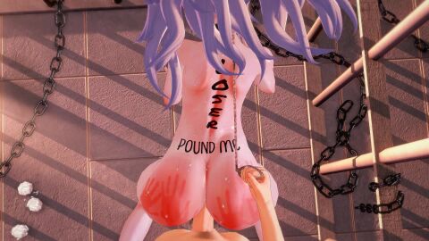 1boy 1girl ass ass_focus big_ass collar cum_in_pussy danganronpa danganronpa:_trigger_happy_havoc doggy_style female humiliation junko_enoshima naegi_makoto rough_sex slave spank_marks tagme vaginal_penetration vaginal_sex video