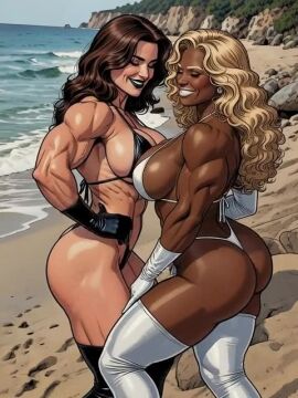 1boy 1boy2girls 2girls abs ai ai_generated animated ass balding beach bikini bisexual bisexual_female black_eyes black_female black_hair black_leather black_lipstick blond_hair blonde boots breasts brown_eyes brown_hair brunette dancing dark-skinned_female earring fat fat_male female female/female/male female/male g-string glasses gloves group_hug hairy_chest hairy_stomach happy hips hugging interracial large_ass large_breasts leather leather_bikini leather_boots leather_g-string leather_gloves light-skinned_female light-skinned_male lipstick long_gloves long_hair male male/female muscular muscular_female noiret oc oiled oiled_body oiled_skin original_character outdoors pierced_ear piercing seaside short_hair shorts sound thigh_high_boots thigh_highs thighhighs touching_each_other vascular video voluptuous voluptuous_female wavy_hair white_female white_leather white_lipstick white_male