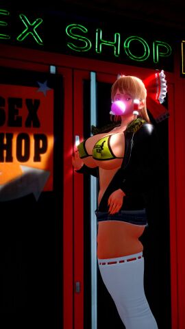 3d ass bimbo bimbo_body female huge_ass midriff motor_okaki navel reimu_hakurei thick_thighs touhou wide_hips