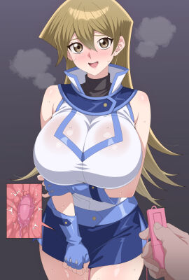 1boy anime_coloring arm_under_breasts blonde_hair blue_sky blush breasts brown_eyes commentary_request cross_section duel_academy_uniform_(yu-gi-oh!_gx) egg_vibrator female grey_background hand_on_own_arm highres holding holding_sex_toy huet-pc large_breasts long_hair looking_at_viewer male miniskirt object_insertion open_mouth pov pov_hands pussy remote_control_vibrator sex_toy shirt skirt skirt_tug sky sleeveless sleeveless_shirt smile solo_focus standing tenjouin_asuka v-shaped_eyebrows vaginal_object_insertion vaginal_penetration vibrator white_shirt yu-gi-oh! yu-gi-oh!_gx
