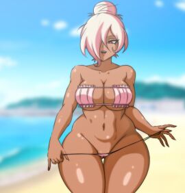 darwaarts female junko_(darwaarts) oc original_character solo_female swimsuit