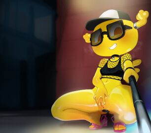 anal_plug anthro antler_ring antlers black_clothing black_panties black_underwear blush bodily_fluids breath brick_wall buttplug cartoon_network choker clothing exhibitionism eyewear fairy feet female fishnet_clothing fishnet_topwear genital_fluids genitals hand_on_pussy hat headgear headwear heelpop hi_res horn jewelry kneeling looking_at_viewer looking_pleasured masturbation mdthetest navel necklace panties penny_fitzgerald plug_(sex_toy) presenting presenting_pussy public public_masturbation pussy pussy_squeeze selfie_stick sex_toy solo sunglasses the_amazing_world_of_gumball toes topwear underwear vaginal_fluids wall_(structure) wings