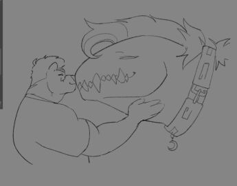 anthony_drescar_(markusd) collar enti_orasia_(entitropy) kiss_on_lips kissing markusd monster