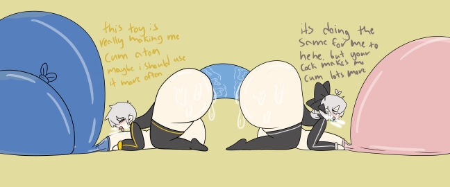 2boys ass big_ass condom dildo femboy gakkie gakkiegakks huge_ass hyper hyper_dildo in male osero penis