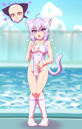 anthro aozame_takao black_clothing black_underwear blue_hair blue_tail blush bodily_fluids brown_hair bulge clothing crossdressing crossdressing_suit cum cumshot dildo dildo_in_mouth dildo_insertion ejaculation female forced_transformation futanari gender_transformation genital_fluids goo_transformation hair hololive human intersex intersex/female intersex/male latex latex_clothing latex_transformation male male/female mammal mask mask_transformation mtf_transformation mti_transformation nekomata_okayu okayu_nekomata omoi oral oral_penetration penetration pool purple_eyes sex_toy sex_toy_in_mouth sex_toy_insertion slime solo suiting tail transformation underwear virtual_youtuber vtuber