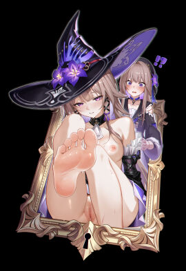 barefoot breasts female herta_(honkai:_star_rail) honkai:_star_rail pussy pussy_juice the_herta_(honkai:_star_rail) uncensored