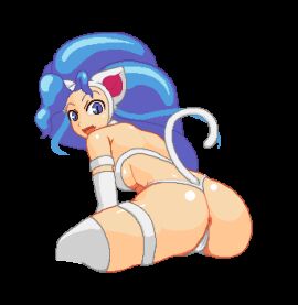 2021 animal_humanoid animated anus ass blue_eyes capcom cat_humanoid darkstalkers digital_media_(artwork) felicia felicia_(darkstalkers) felid felid_humanoid feline feline_humanoid female flowing_hair genitals glistening glistening_body glistening_butt glistening_hair hair hearts_around_head humanoid light_body light_skin looking_at_viewer low_res mammal mammal_humanoid mikituu mostly_nude one_eye_closed open_mouth pink_inner_ear pixel_(artwork) pixel_animation presenting presenting_hindquarters puffy_hair pussy shaking_ass shaking_butt smile solo tail transparent_background white_ears white_tail wink winking_at_viewer wrong_eye_color