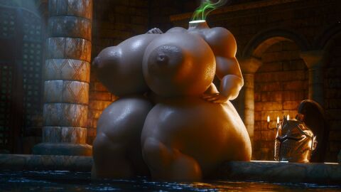 3d ass big_breasts breasts dullahan fat_ass female helmet huge_ass huge_breasts runn1non thick_ass thick_thighs voluptuous voluptuous_female