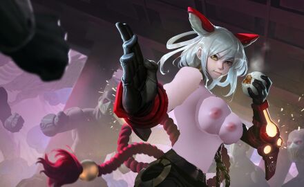 arena_of_valor breasts female nipples poorly_edited qi_(arena_of_valor)