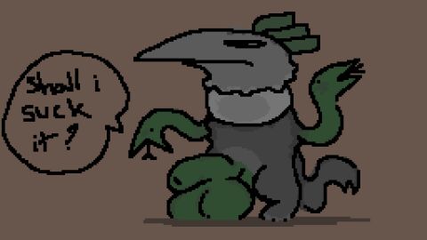 anthro balls beak big_balls big_penis blush foreskin forked_tongue fur genitals grey_body grey_fur hybrid male pearable penis reptile scalie scarf senake snake snake_arms solo tail tongue uncircumcised