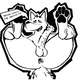 anthro anus arctic_wolf ass big_ass big_butt black_outline black_pawpads blush canid canine canine_teeth canis dialogue_box english_text feet foot_focus foreskin fur gaping gaping_anus genitals head_tuft honeywp humanoid_genitalia humanoid_penis long_penis looking_pleasured male mammal outline pawpads paws penis solo spread_legs spreading tail teeth text thick_outline thick_thighs toony tuft uncircumcised white_body white_fur wolf