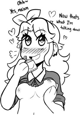 2d abigail_(stardew_valley) breasts erin_(ikeychain) female fondling_breast ikeychain original original_character stardew_valley tagme