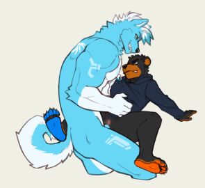 american_black_bear anthro bear bear_paws black_bear bottomless canid canine canis clothed clothing cuntboy cuntboy/male cuntboy_penetrated domestic_dog duo faint_(artist) frown genitals hoodie husky intersex intersex/male intersex_penetrated male male_penetrating male_penetrating_cuntboy male_penetrating_intersex mammal muscular nordic_sled_dog paws penetration penile penile_penetration penis penis_in_pussy pussy scowl sex size_difference spitz steelfire topwear ursine vaginal_penetration yamato_burr
