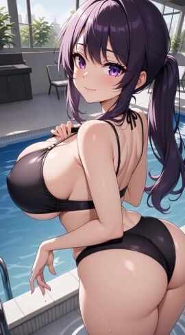 1girls ai_generated ai_generated_background amira_zunes anime anime_girl anime_style ass big_ass big_booty big_breasts big_butt big_titties bikini bikini_bottom bikini_top bikini_top_removed bra_pull bra_pulled_up breasts civitai dripping_pussy female flashing flashing_bra flashing_breasts flashing_nipple from_behind from_behind_position original_character ponytail pool purple_eyes purple_hair pussy seductive seductive_eyes seductive_look seductive_smile tagme talkie-ai thick_thighs thighs thinfal titties vagina video wet_pussy