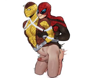 male male_focus male_only marvel marvel_comics shocker_(marvel) spider-man spider-man_(series) superior_spider-man tagme yaoi