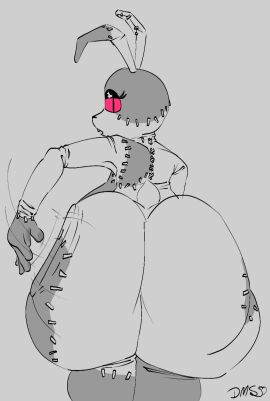 1girls artist_upload ass ass_bigger_than_head ass_focus behind_view big_ass big_butt bubble_ass bubble_butt bunny_ears bunnysuit clothing costume curvy curvy_figure female female_only five_nights_at_freddy's five_nights_at_freddy's:_security_breach huge_ass looking_at_viewer looking_back looking_back_at_viewer red_eyes skin_tight smacking_ass smacking_butt smacking_own_ass solo solo_female thick_thighs vanny_(fnaf) voluptuous voluptuous_female