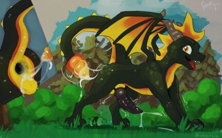 animal_genitalia animal_penis anus artc0nf1rm balls bodily_fluids cum cuteconfy dragon feral feral_only gaping gaping_anus genital_fluids genitals hi_res male mythological_creature mythological_scalie mythology open_mouth penis pull_out scalie sex solo tail tail_fetish tail_play tail_sex wings