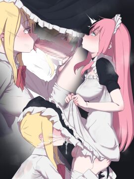 1futa 1girls afterimage all_the_way_to_the_base balls black_choker blonde_hair blue_eyes blush bocchi_the_cock bocchi_the_rock! bow bowtie breasts censored choker clothed clothes_lift clothes_pull clothing cum cum_in_mouth cum_overflow deepthroat dickgirl dress dress_lift duo ejaculation erection erection_under_clothes erection_under_dress facial fellatio female from_side fully_clothed futa_on_female futa_with_female futanari gotou_hitori huge_cock human ijichi_nijika intersex irrumatio lifting_own_clothes light-skinned_female light-skinned_futa light_skin long_hair looking_at_penis maid maid_headdress medium_breasts mosaic_censoring mostly_clothed multiple_females multiple_girls oral orange_eyes orgasm pantyhose pantyhose_pull penis penis_under_clothes penis_under_dress pigkaboo pink_hair projectile_cum puffy_short_sleeves puffy_sleeves red_bow red_bowtie shirt short_sleeves standing testicles under_dress white_pantyhose white_shirt