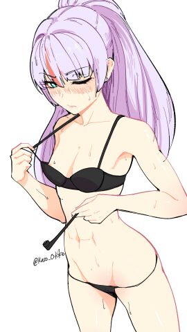 1girls abs anya_(uragoner) areola_slip areolae areolae_slip armpits bare_armpits bare_arms bare_belly bare_breasts bare_chest bare_hands bare_hips bare_legs bare_midriff bare_navel bare_shoulders bare_skin bare_thighs bare_tits bare_torso belly belly_button black_bra black_panties black_thong black_underwear blue-eyed_female blue_eyes blunt_bangs blush blush_face blush_lines blushed_face blushing_at_viewer blushing_face blushing_female bra bra_aside bra_pull breasts cleavage collarbone dot_nose ear_piercing elbows embarrassed embarrassed_exposed_female embarrassed_expression embarrassed_female exposed_armpits exposed_arms exposed_belly exposed_breasts exposed_chest exposed_hips exposed_legs exposed_midriff exposed_navel exposed_shoulders exposed_skin exposed_thighs exposed_tits exposed_torso eyebrows_visible_through_hair female female_focus female_only fingers flat_belly flat_breasts flat_chest flat_chested frown frown_eyebrows frowning frowning_at_viewer groin high_resolution highres kuso_otoko lean_figure legs light-skined_female light-skinned_female light_skin lips long_hair looking_at_viewer midriff narrow_waist navel nipples one-one_one_eye_open panties petite petite_body petite_breasts petite_female petite_tits pierced_ear ponytail purple-haired_female purple_eyebrows purple_hair shoulders simple_background skinny skinny_female skinny_waist slender_body slender_waist slim_female slim_waist small_breasts smooth_chest smooth_skin solo standing sweat sweatdrop sweating sweaty sweaty_armpit sweaty_armpits sweaty_body sweaty_breasts sweaty_legs sweaty_thighs thighs thin_waist thong underwear upper_body uragoner v-line wet wet_armpit wet_armpits wet_arms wet_belly wet_body wet_breasts wet_face wet_legs wet_thighs white_background